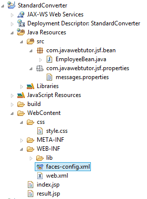 JSF Standard Converter Example in Eclipse 