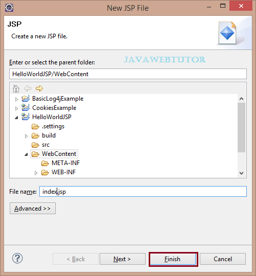 jsp Application in Eclipse