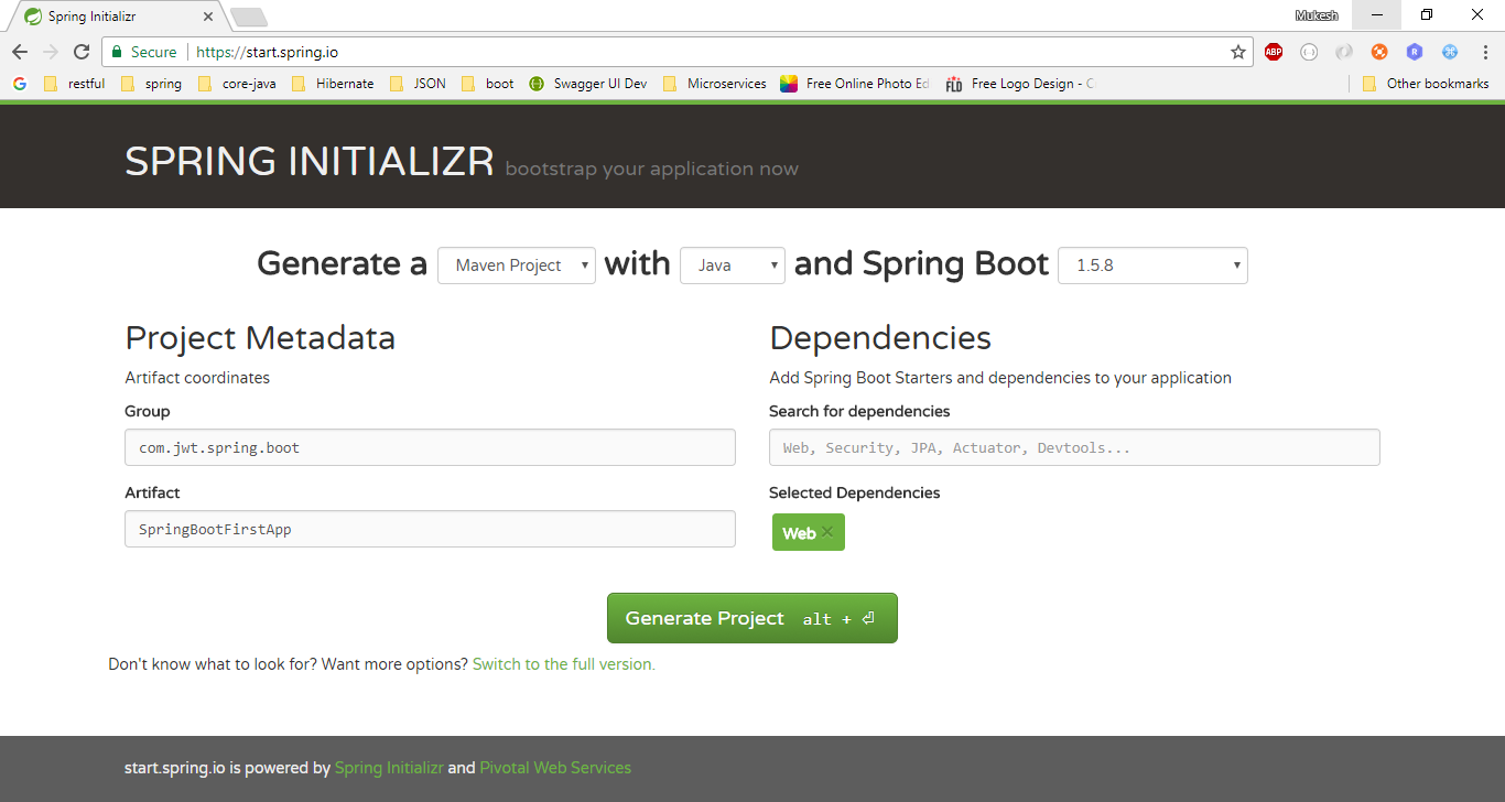 Spring Boot Initializr